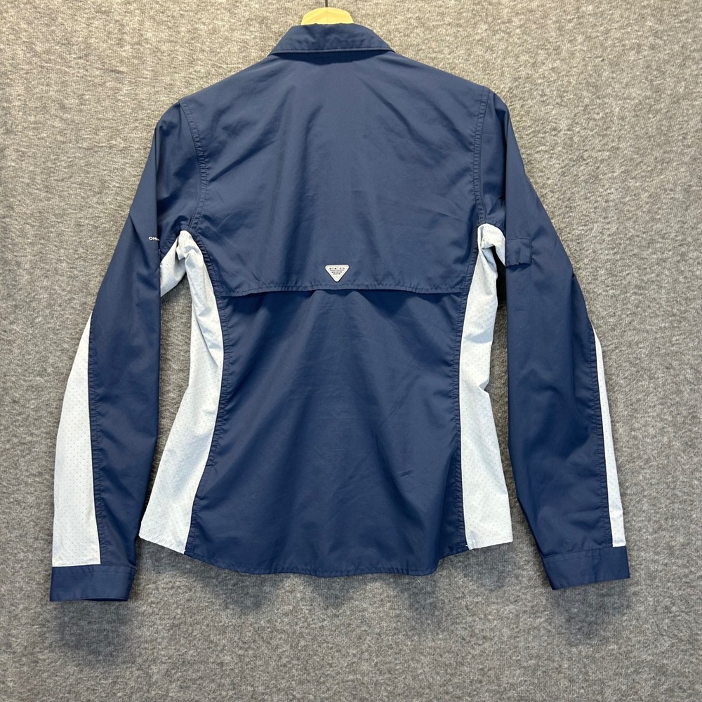 Columbia PFG Omni-Freeze Fishing Shirt Womens XS Navy Blue Long Sleeve Vented - Picture 3 of 8